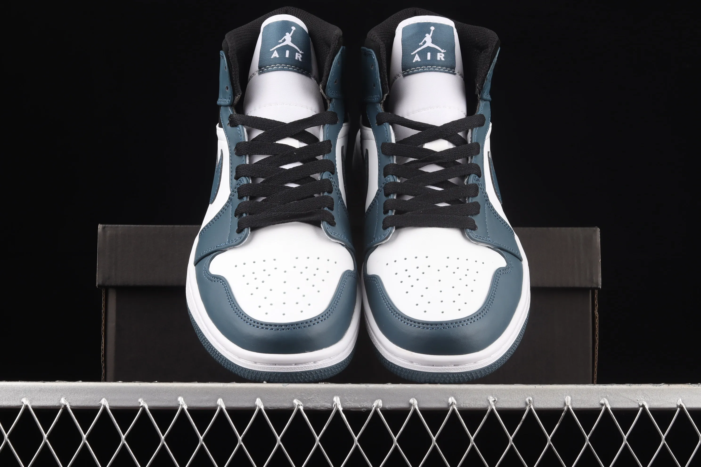 All categories Air Jordan Jordan series basketball shoes Air Jordan 1 Mid Air Jordan 1 Mid "Dark Teal" AJ1 Qiao 1 Qinglan Zhongbang basketball shoes 554724-411